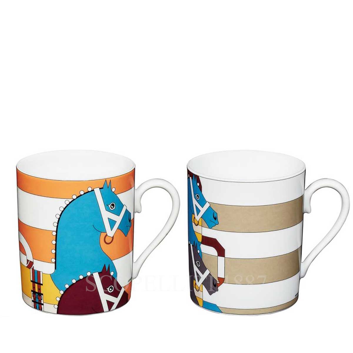 Hermes Rocabar Limited Edition Set of 2 Mugs 1
