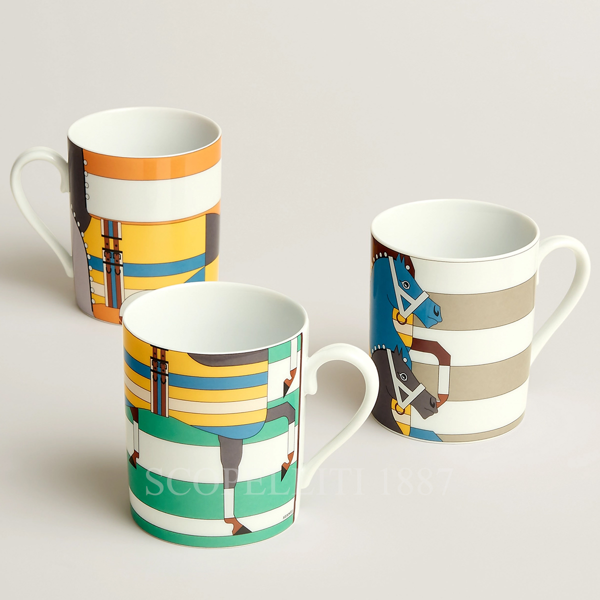 Hermes Rocabar Limited Edition Set of 3 Mugs 1