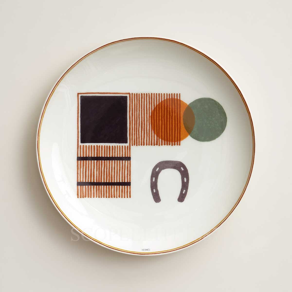 Hermes Dessert Plate Stable Saut 1