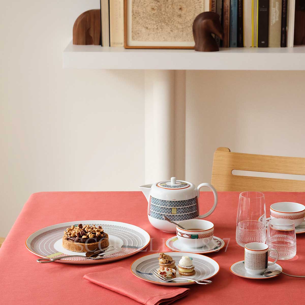 에르메스 Tea Cup and Saucer Tressages Equestres - Set of 2 057016P x 2 3/3