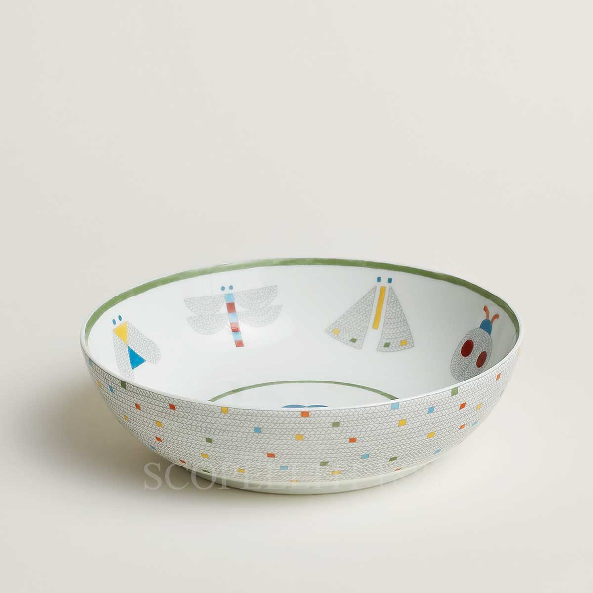 에르메스 Cereal Bowl Animaux Nattes - Set of 2 P058013P x 2 4/4