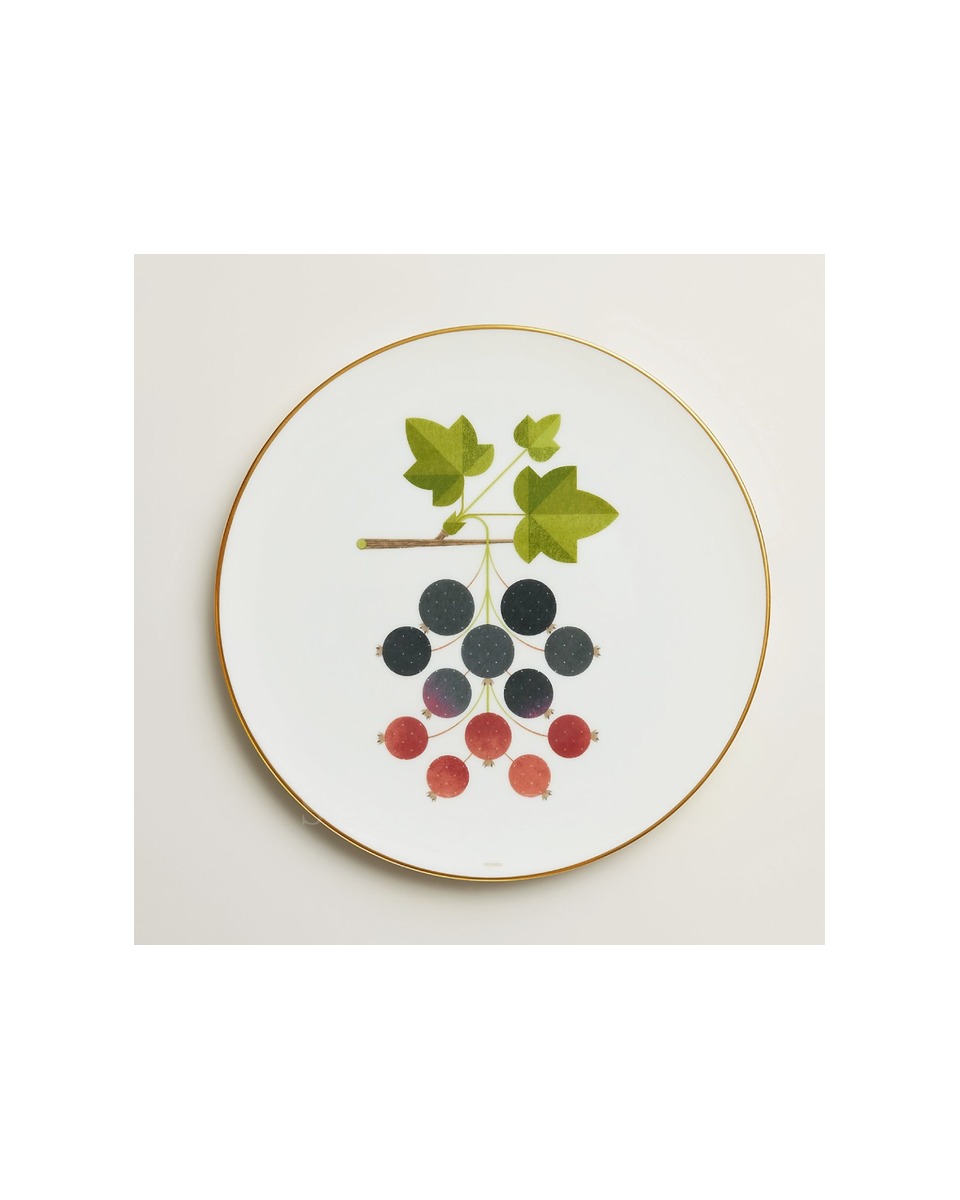 에르메스 Kaorumi Dessert Plate Blackcurrant 061307P