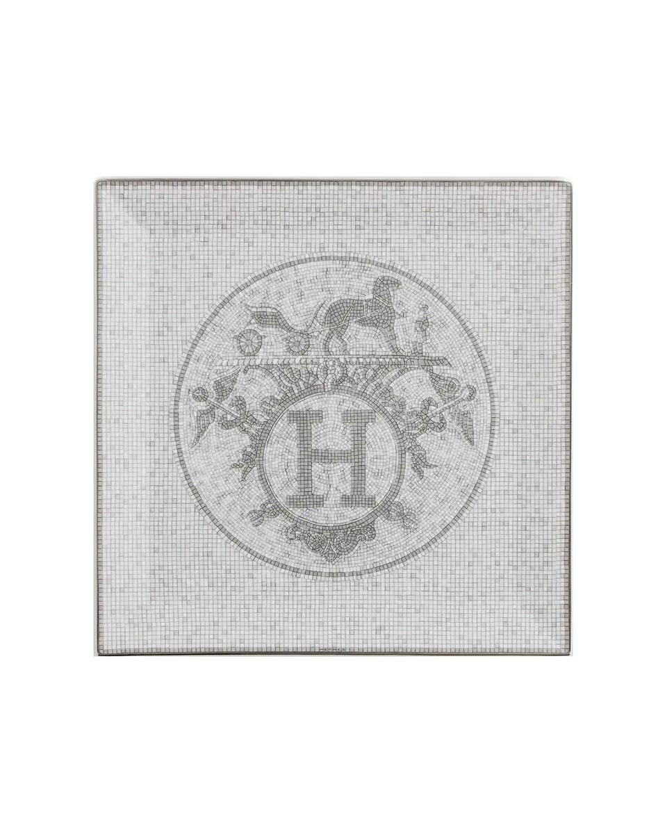 에르메스 Mosaique au 24 Platinum Square Plate N°5 035045P
