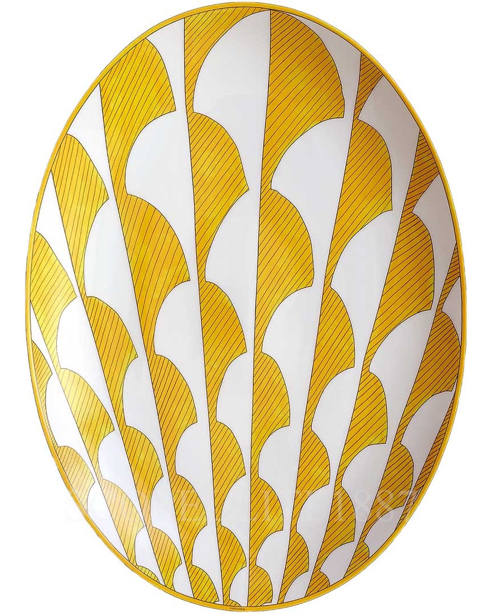 에르메스 Soleil d’Hermès Medium Oval Platter 046050P