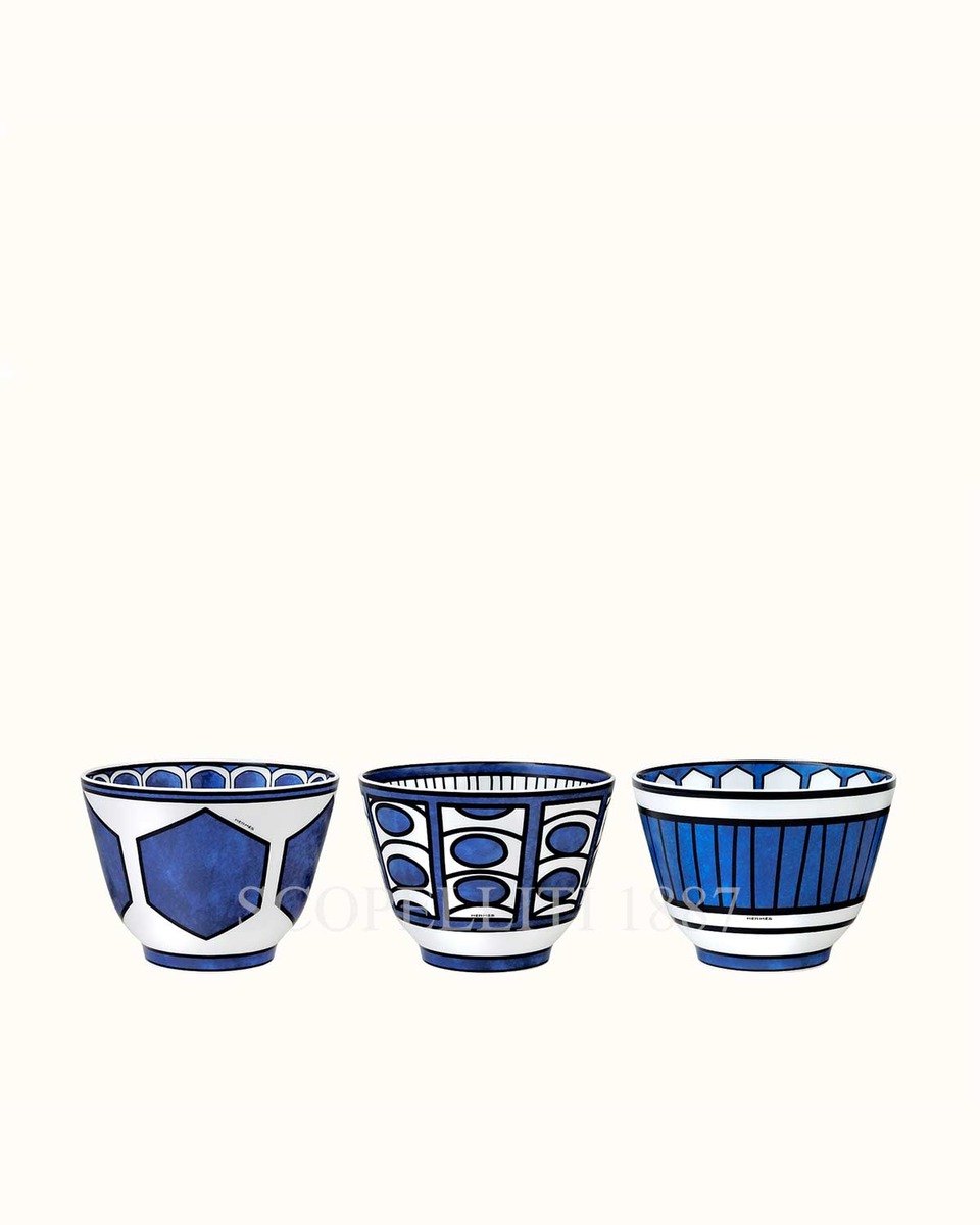 에르메스 Bleus d’Ailleurs Bowls Set of 3 030083P