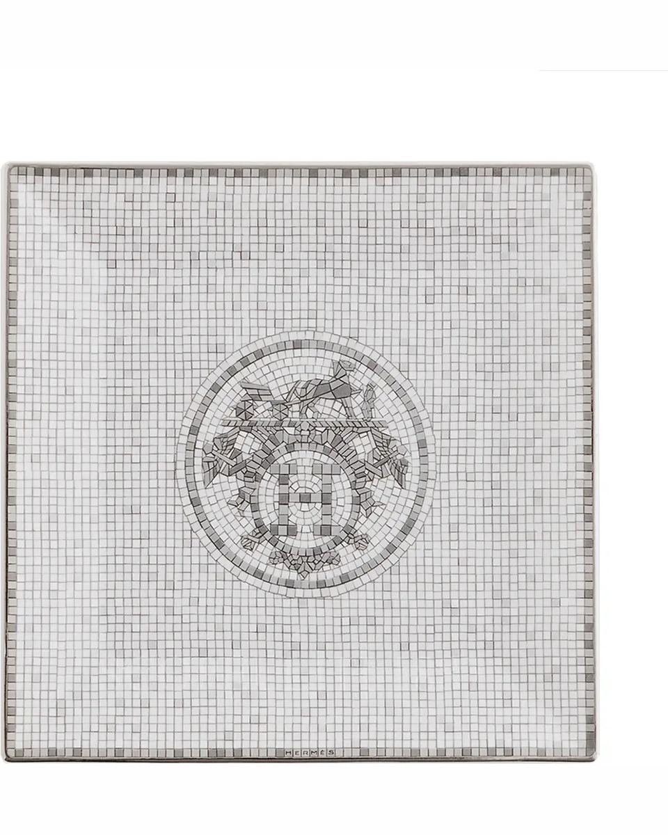 에르메스 Mosaique au 24 Platinum Square Plate N°3 035043P