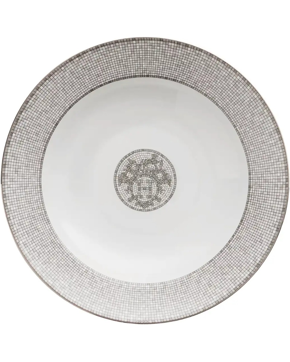 에르메스 Mosaique au 24 Platinum Round Deep Platter 035026P