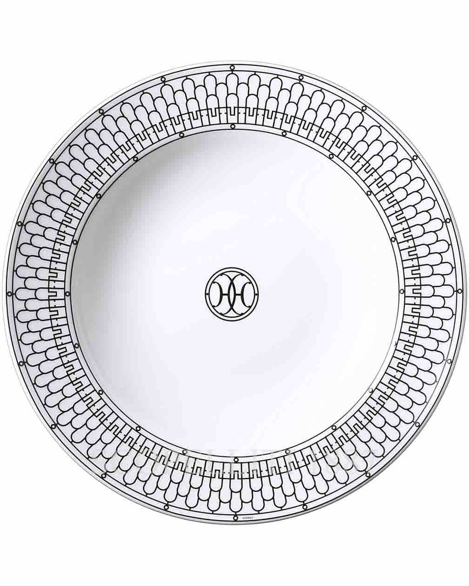 에르메스 H Deco Round Deep Platter 037026P