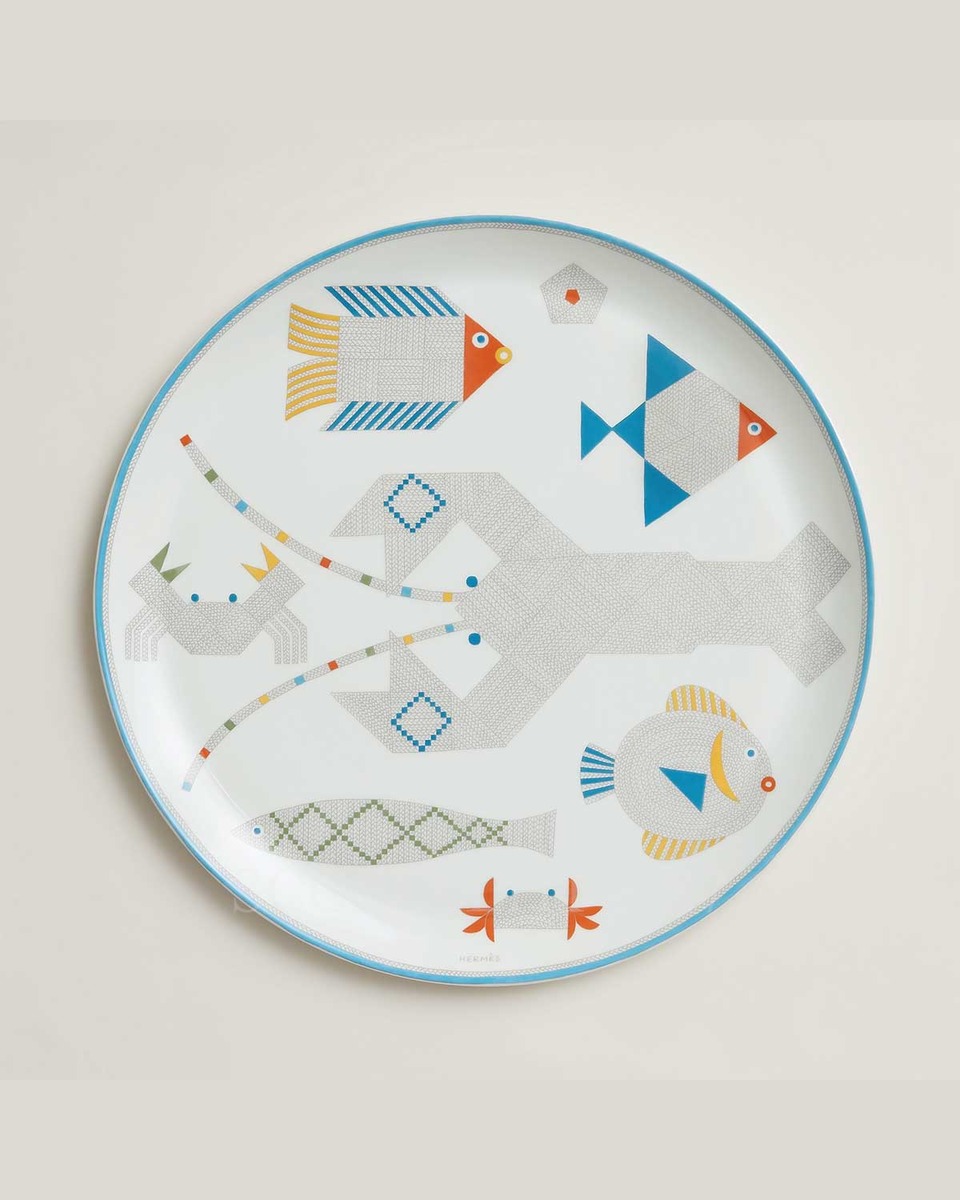 에르메스 Tart Platter Animaux Nattes P058022P 1/3