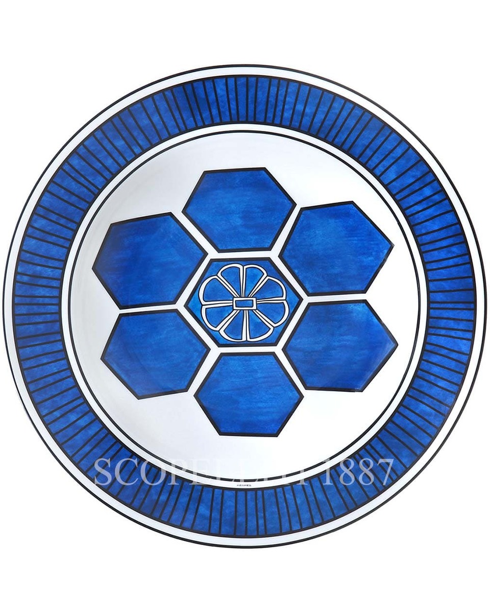 에르메스 Round Deep Platter Bleus d'Ailleurs 030026P 1/4