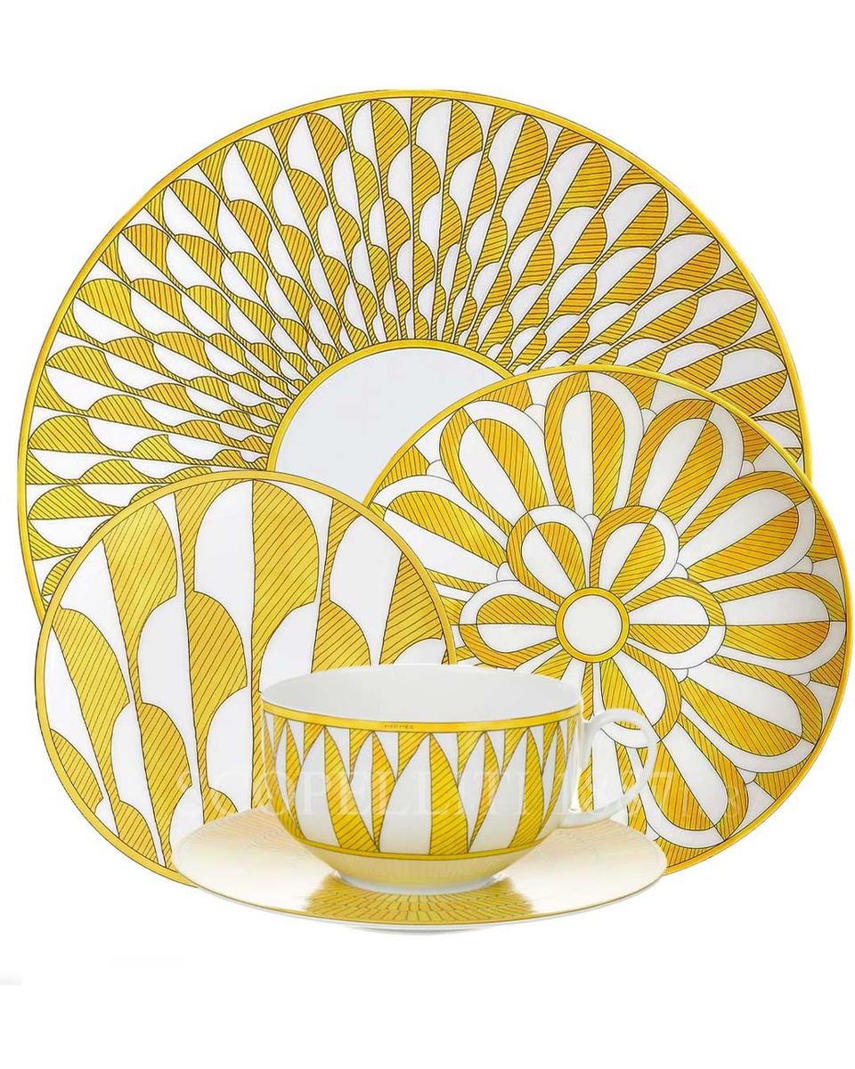 에르메스 Soleil d’Hermès 5-piece Dinner Set 046001P + 046107P + 046012P + 046016P