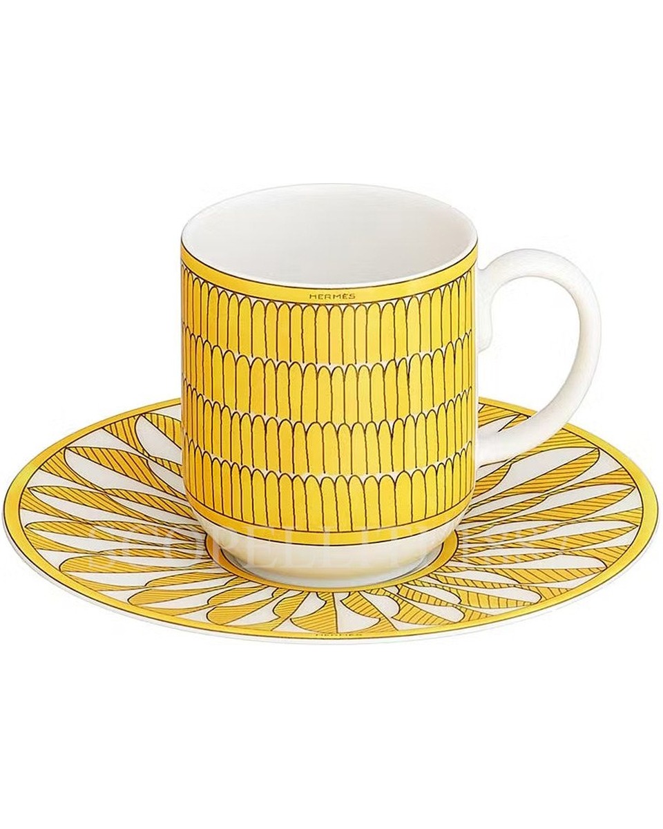 에르메스 Soleil d’Hermès Coffee Cup and Saucer Set for 2 046017P x 2