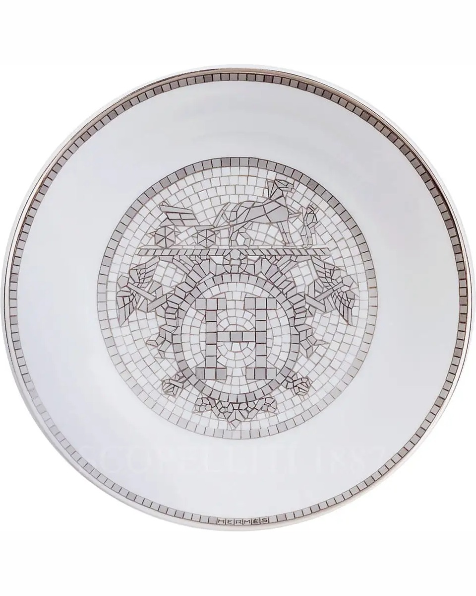 에르메스 Mosaique au 24 Platinum Soy Dish - Set of 2 035086P x 2