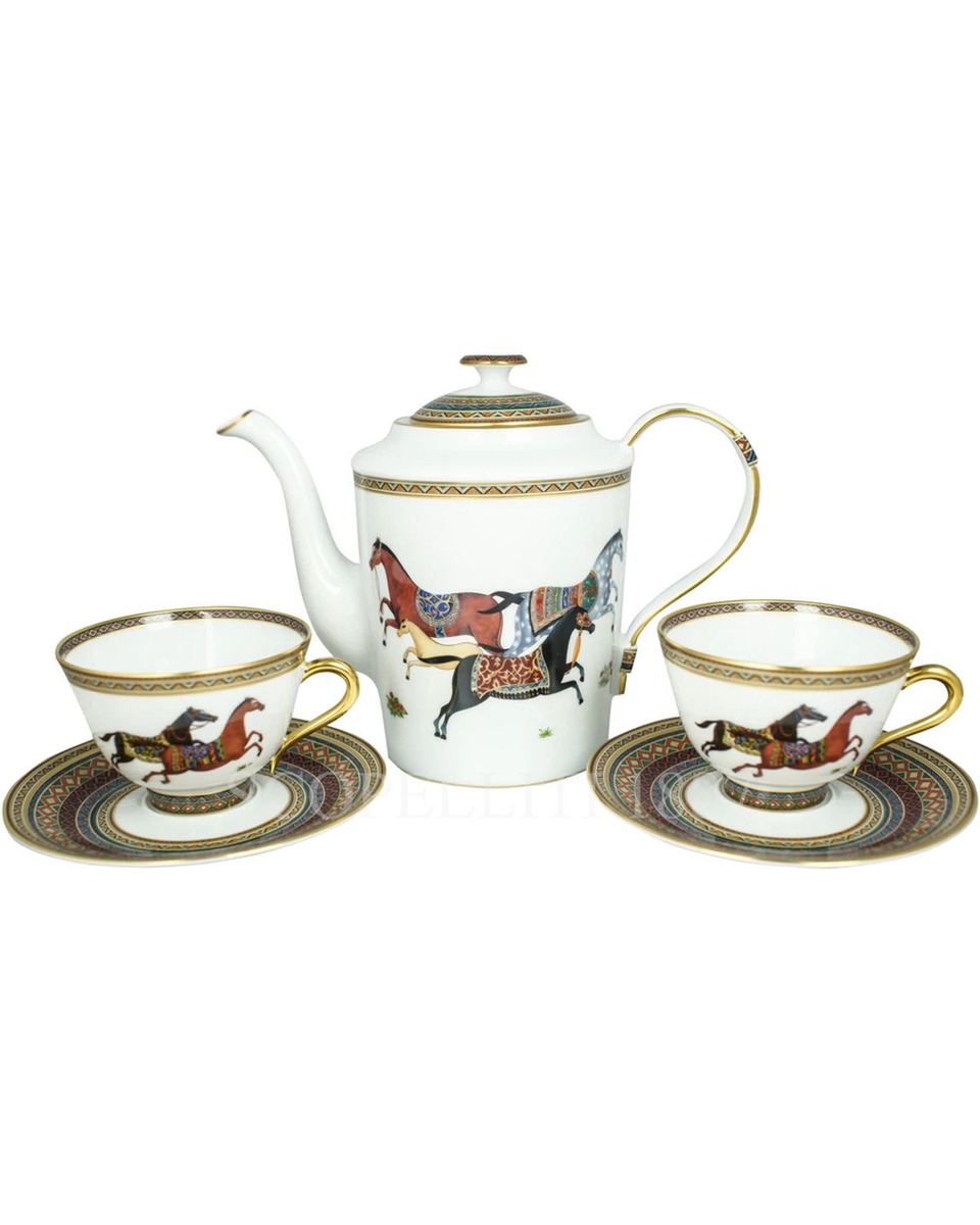 에르메스 Tea Set Cheval d'Orient 009816P+009818P