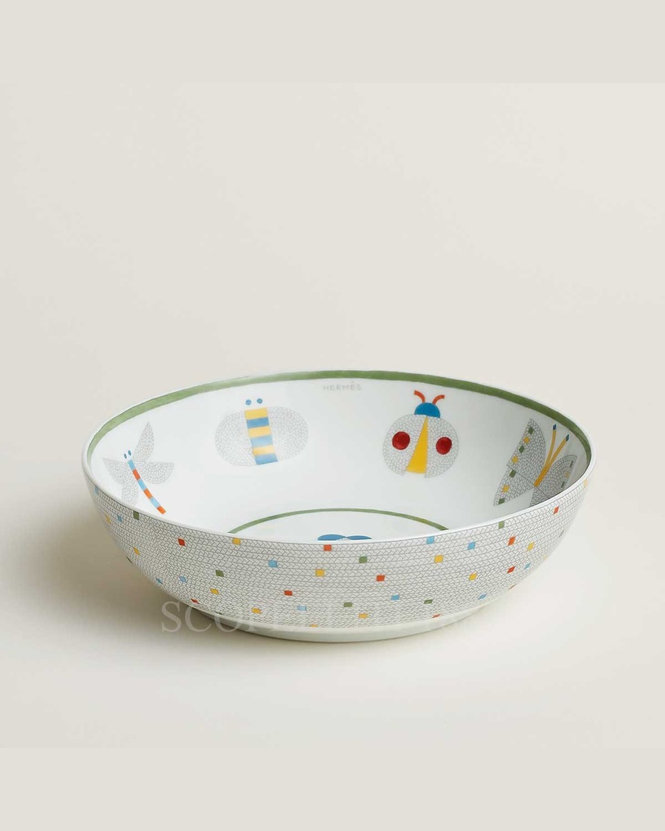 에르메스 Cereal Bowl Animaux Nattes - Set of 2 P058013P x 2