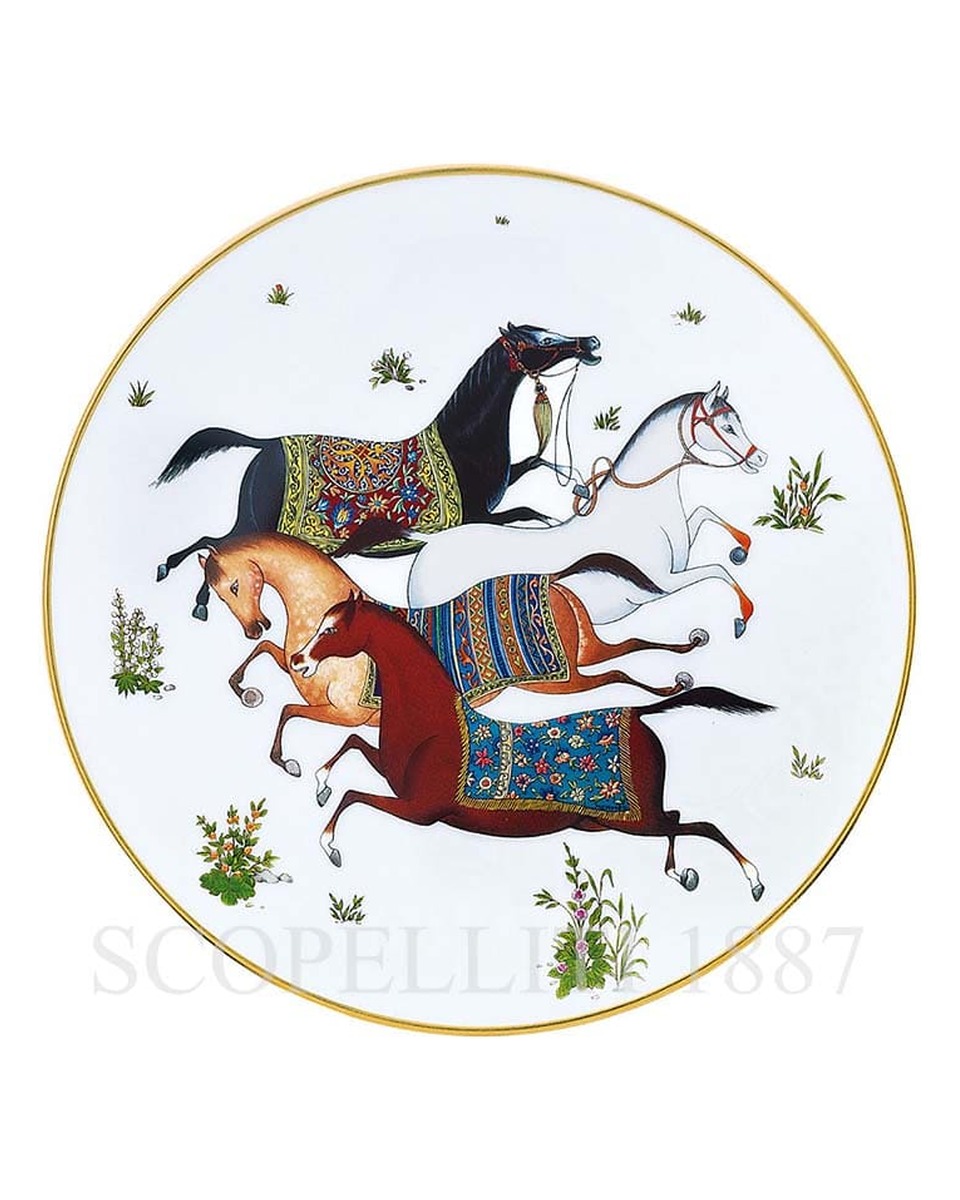 에르메스 Dessert Plate Cheval d'Orient 009807P