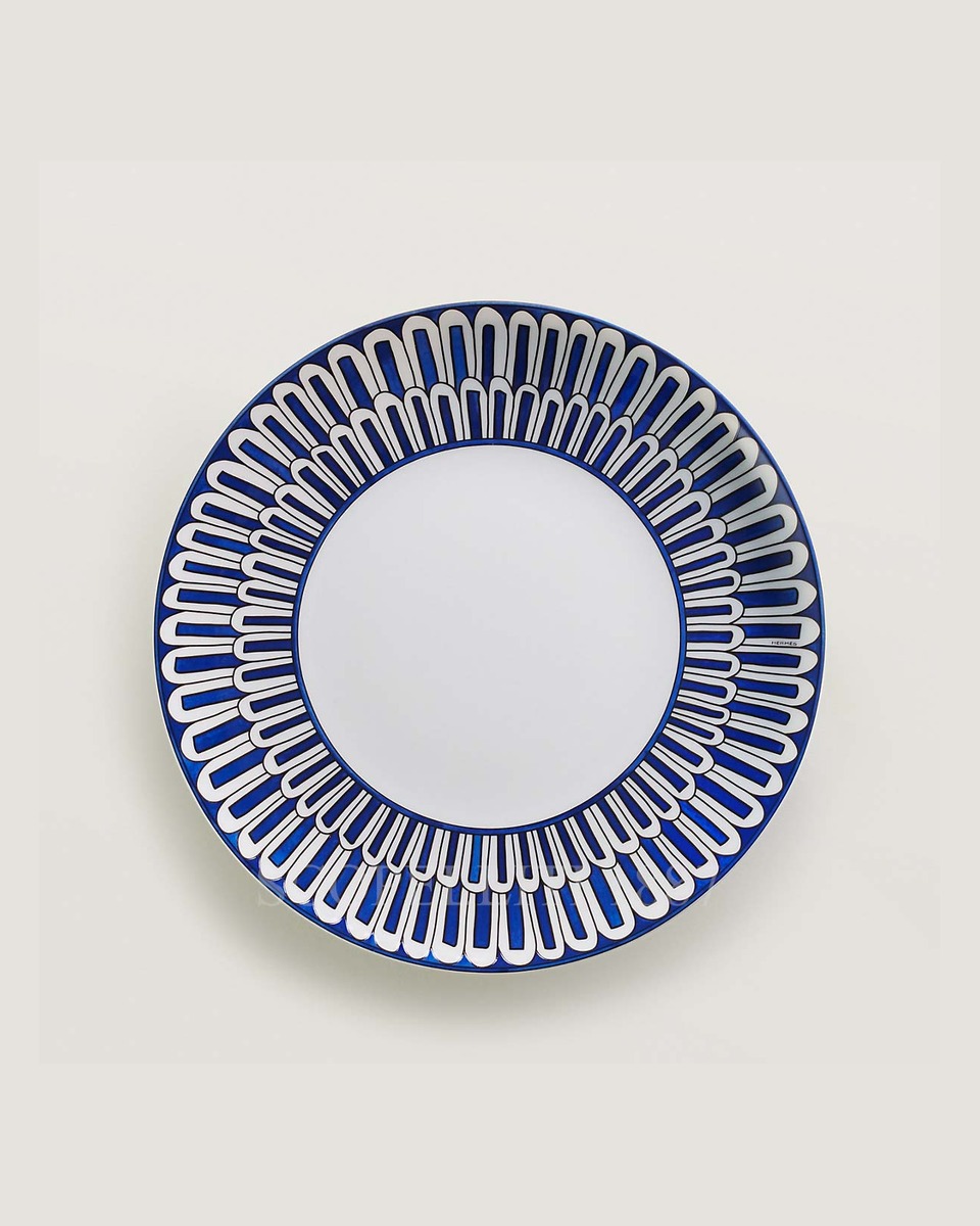 에르메스 Bleus d’Ailleurs Dessert Plate 030007P 1/4