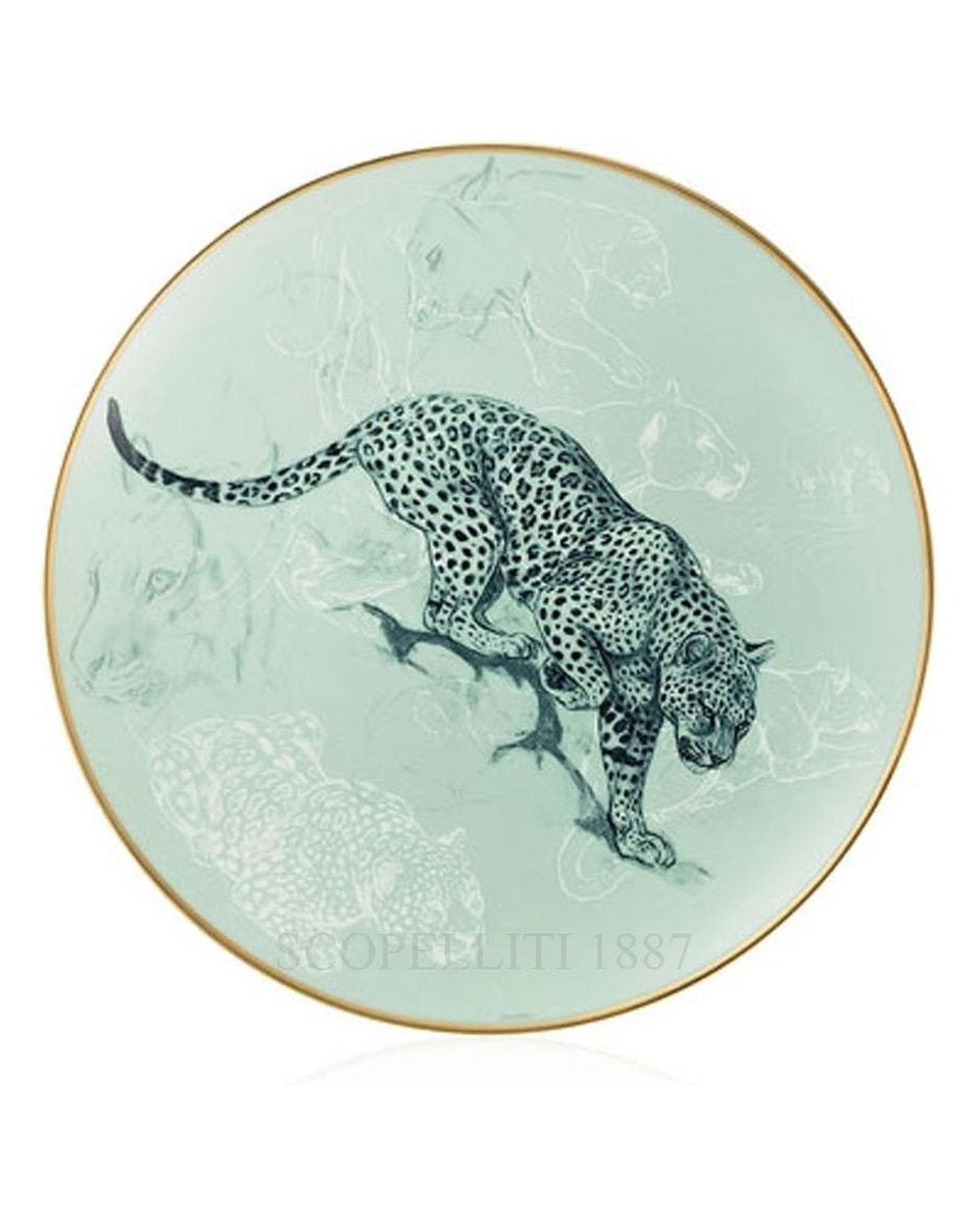 에르메스 Carnets d'Equateur Dessert Plate Panther 038007P 1/3