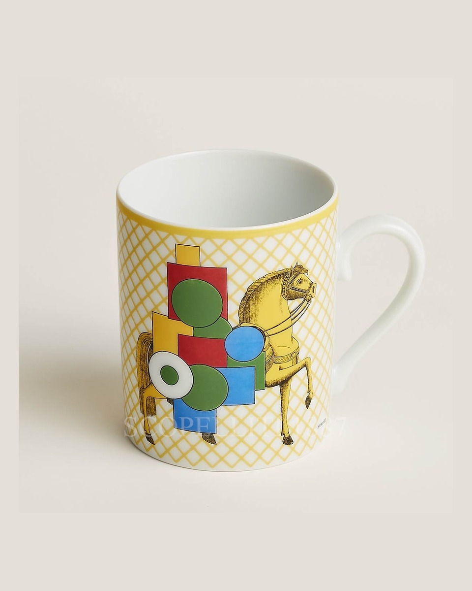 에르메스 Cavalier en Formes Yellow Mug P059231P 1/2