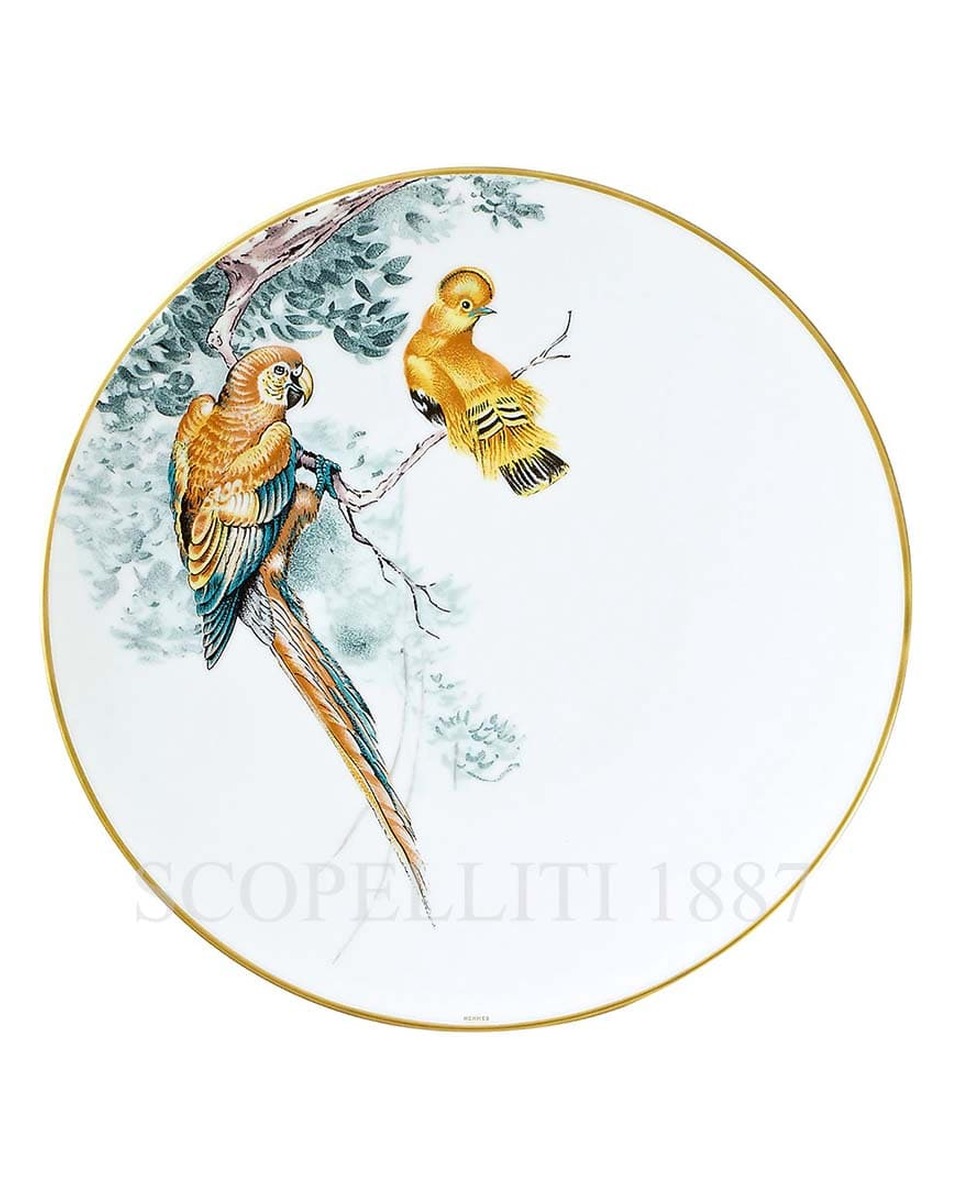 에르메스 Carnets d'Equateur Dinner Plate Birds 038101P 1/2