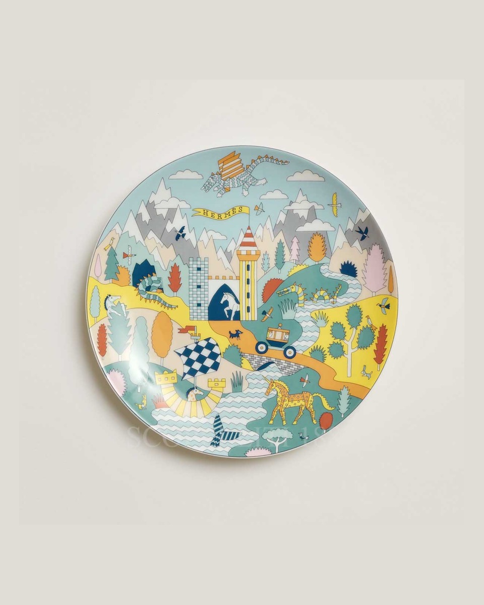 에르메스 Dessert Plate Epopee P053007P 1/3