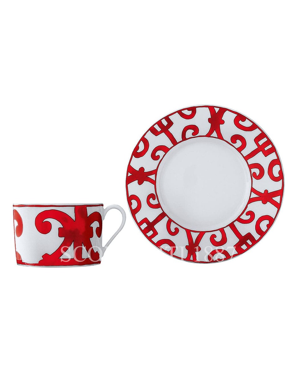 에르메스 Balcon du Guadalquivir Breakfast Cup and Saucer - Set of 2 011015P 1/1
