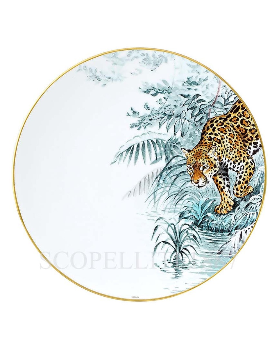 에르메스 Carnets d'Equateur Dinner Plate Jaguar 038001P