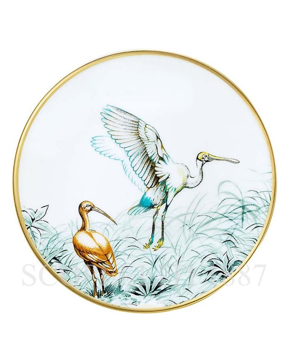 에르메스 Carnets d'Equateur Bread and Butter Plate Birds 038012P