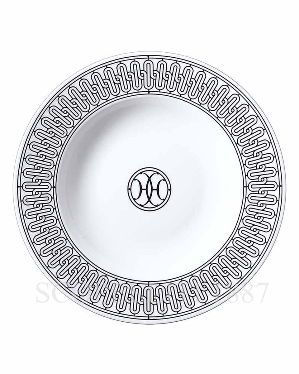 에르메스 H Deco Soup Plate 037013P