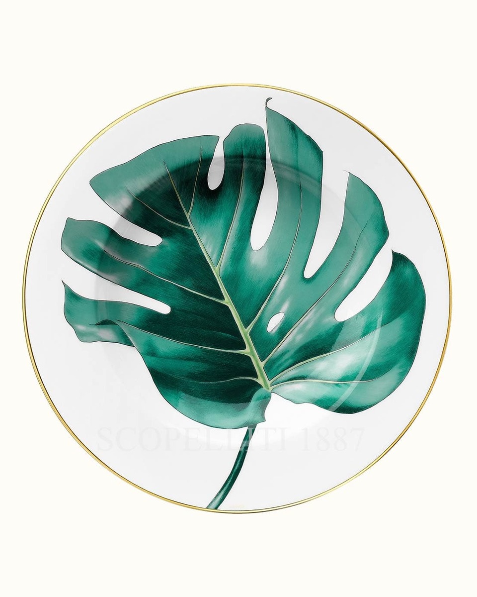 에르메스 Passifolia Soup Plate 044113P