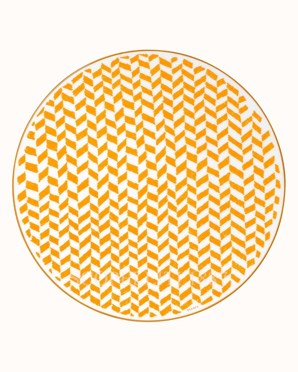 에르메스 A Walk in the Garden Dinner Plate Yellow 043201P