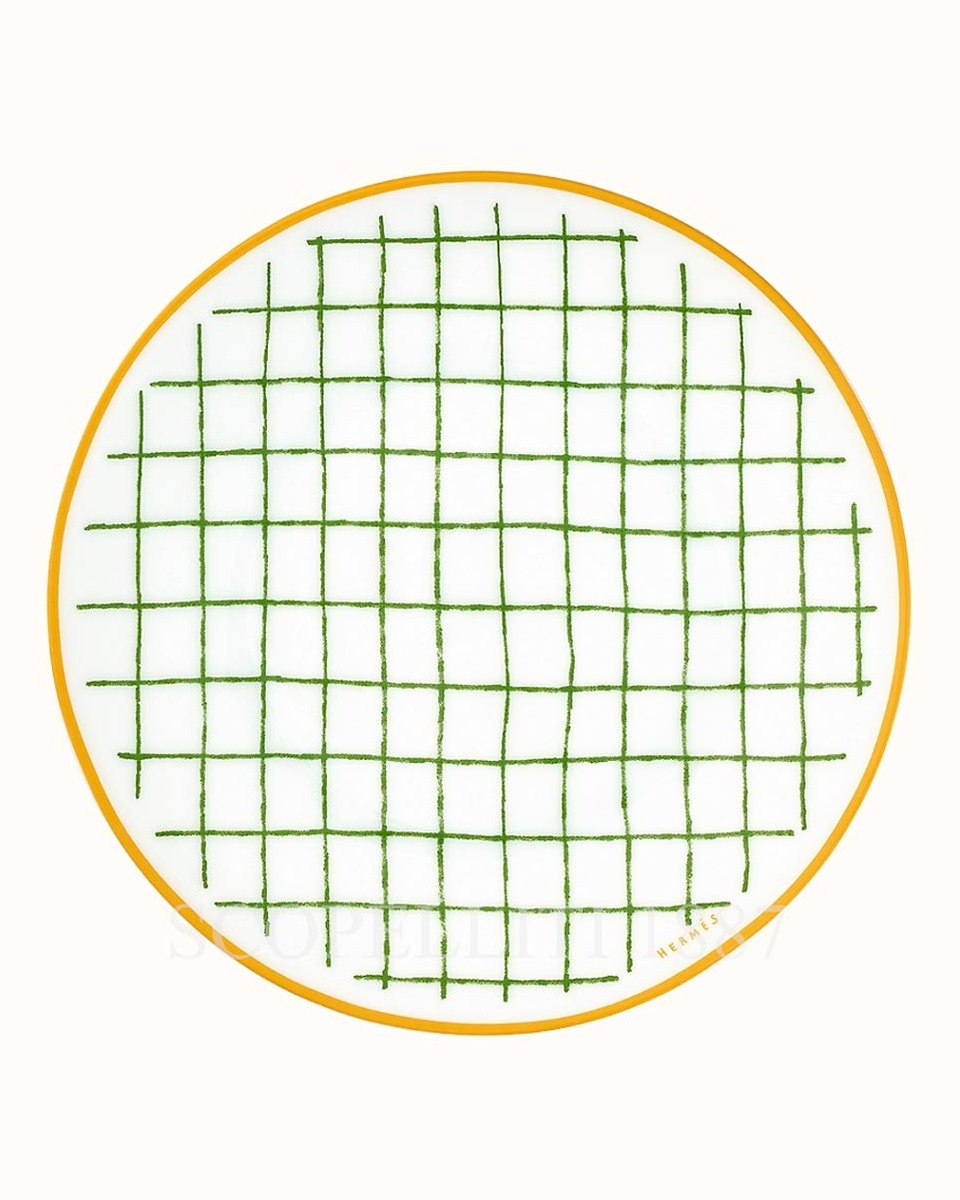 에르메스 A Walk in the Garden Bread and Butter Plate Green 043112P