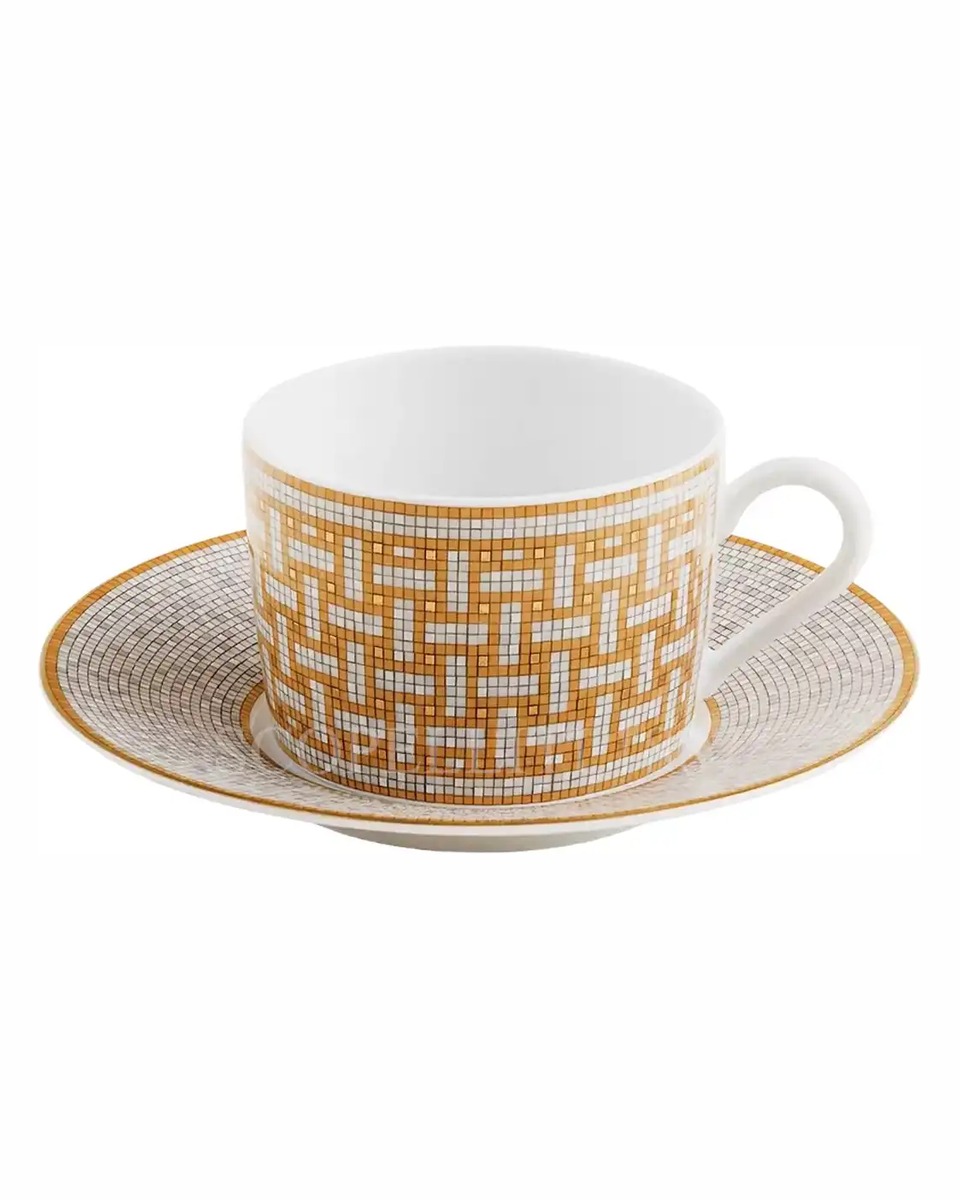 에르메스 Mosaique au 24 Tea Cup and Saucer Set for 2 026016P