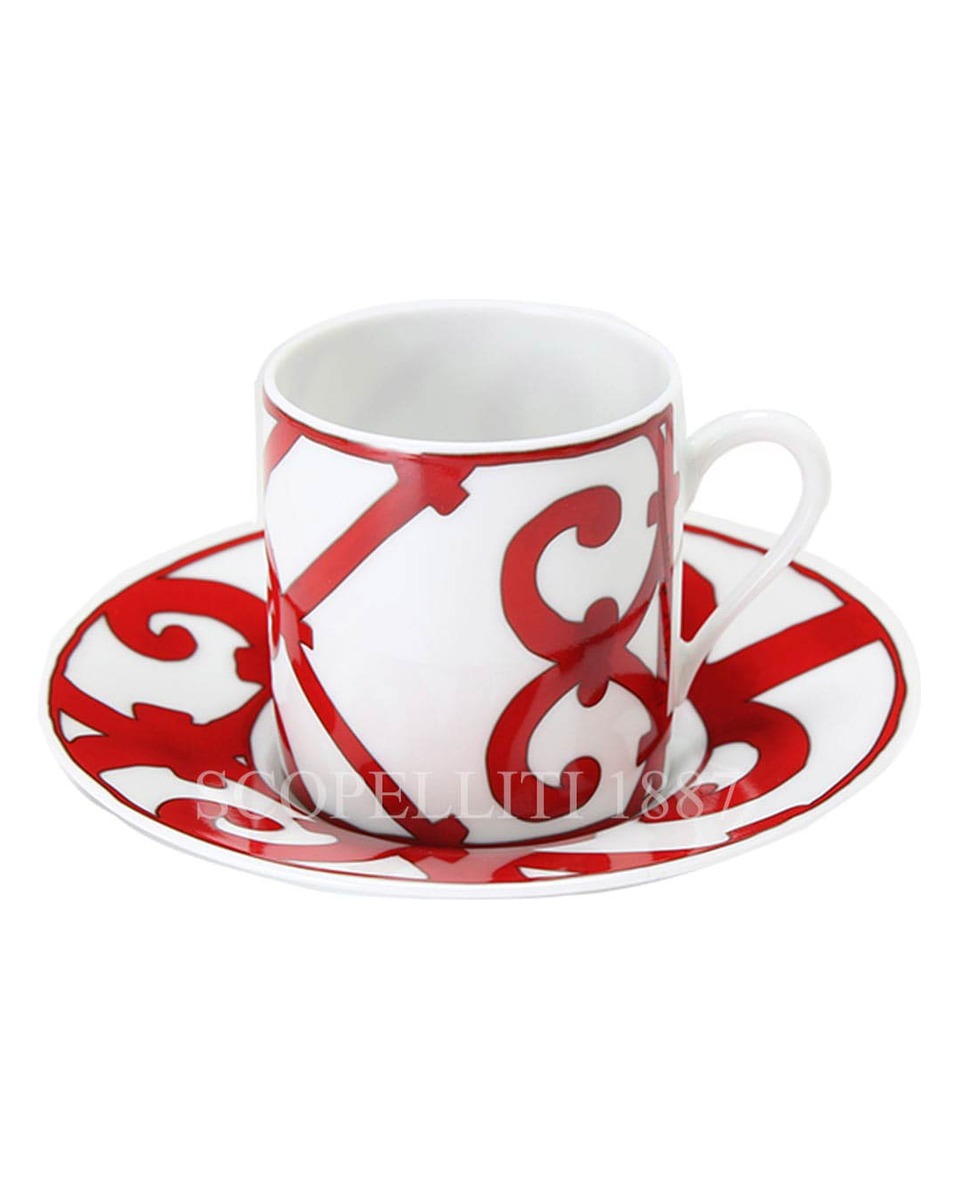 에르메스 Balcon du Guadalquivir Coffee Cup and Saucer - Set of 2 011017P