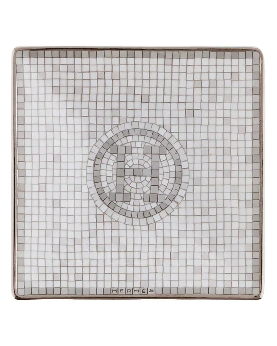 에르메스 Mosaique au 24 Platinum Square Plate N°1 035041P