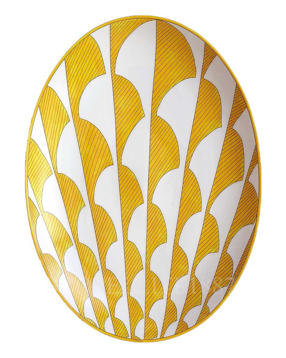에르메스 Soleil d’Hermès Medium Oval Platter 046050P