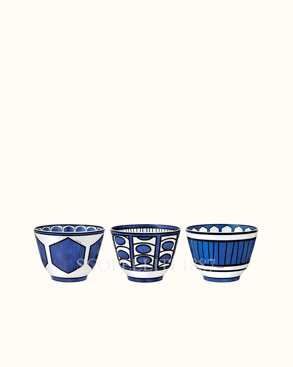 에르메스 Bleus d’Ailleurs Bowls Set of 3 030083P