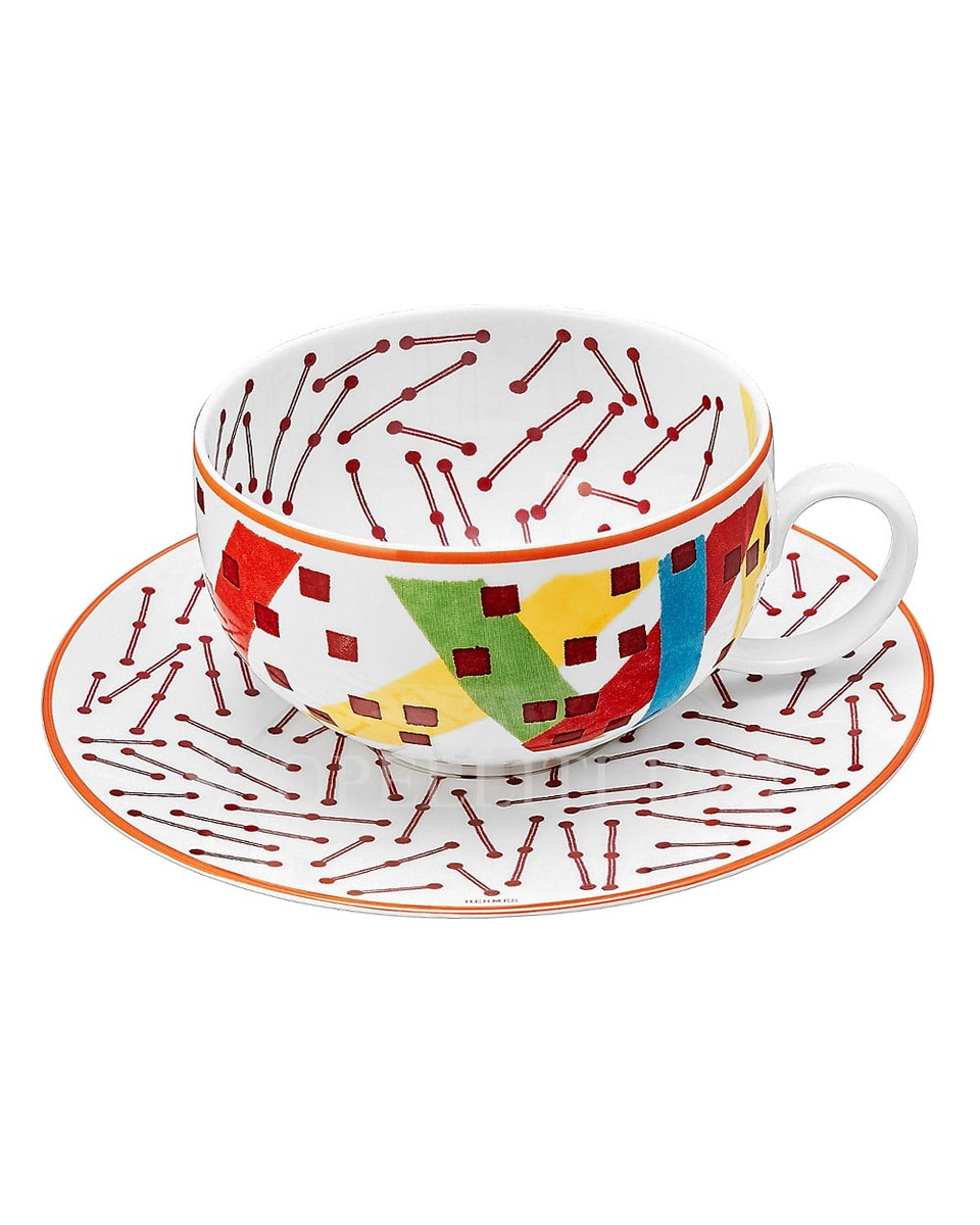 에르메스 Hippomobile Tea Cup and Saucer n.1 - Set of 2 048016P