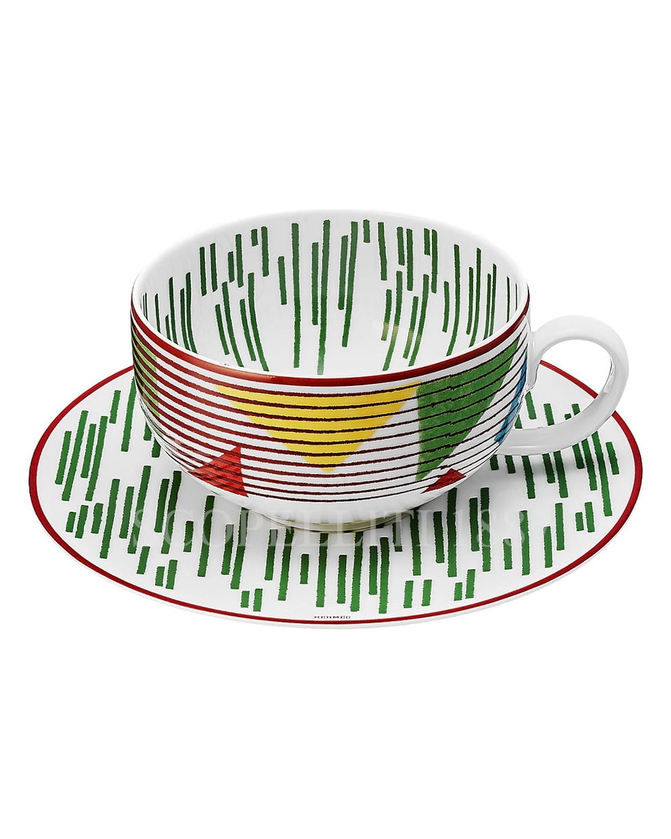 에르메스 Hippomobile Tea Cup and Saucer n.2 - Set of 2 048116P