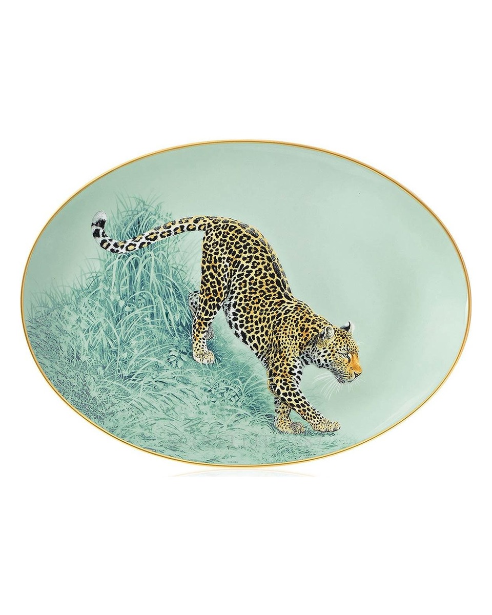 에르메스 Carnets d'Equateur Oval Platter Small 038050P