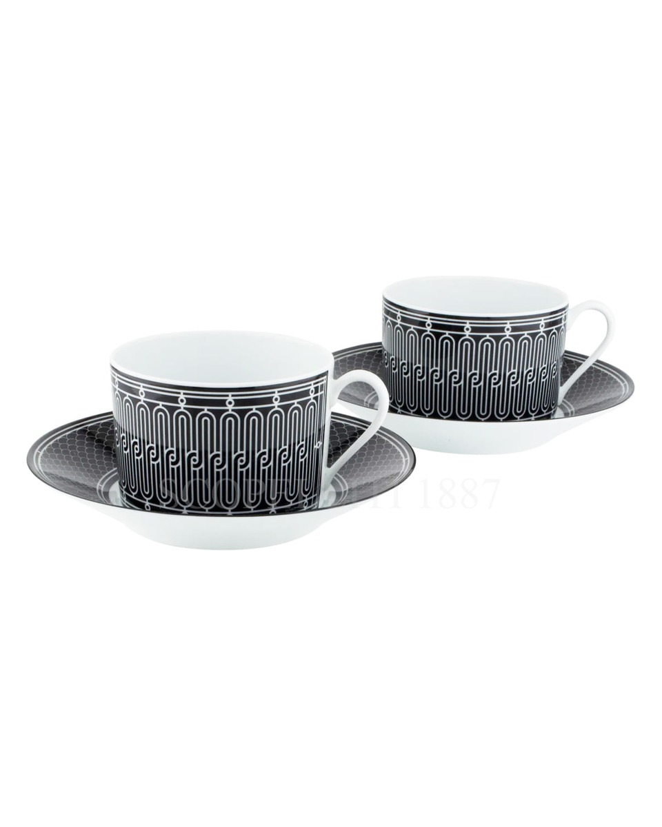 에르메스 H Deco Breakfast Cup and Saucer Set for 2 037015P