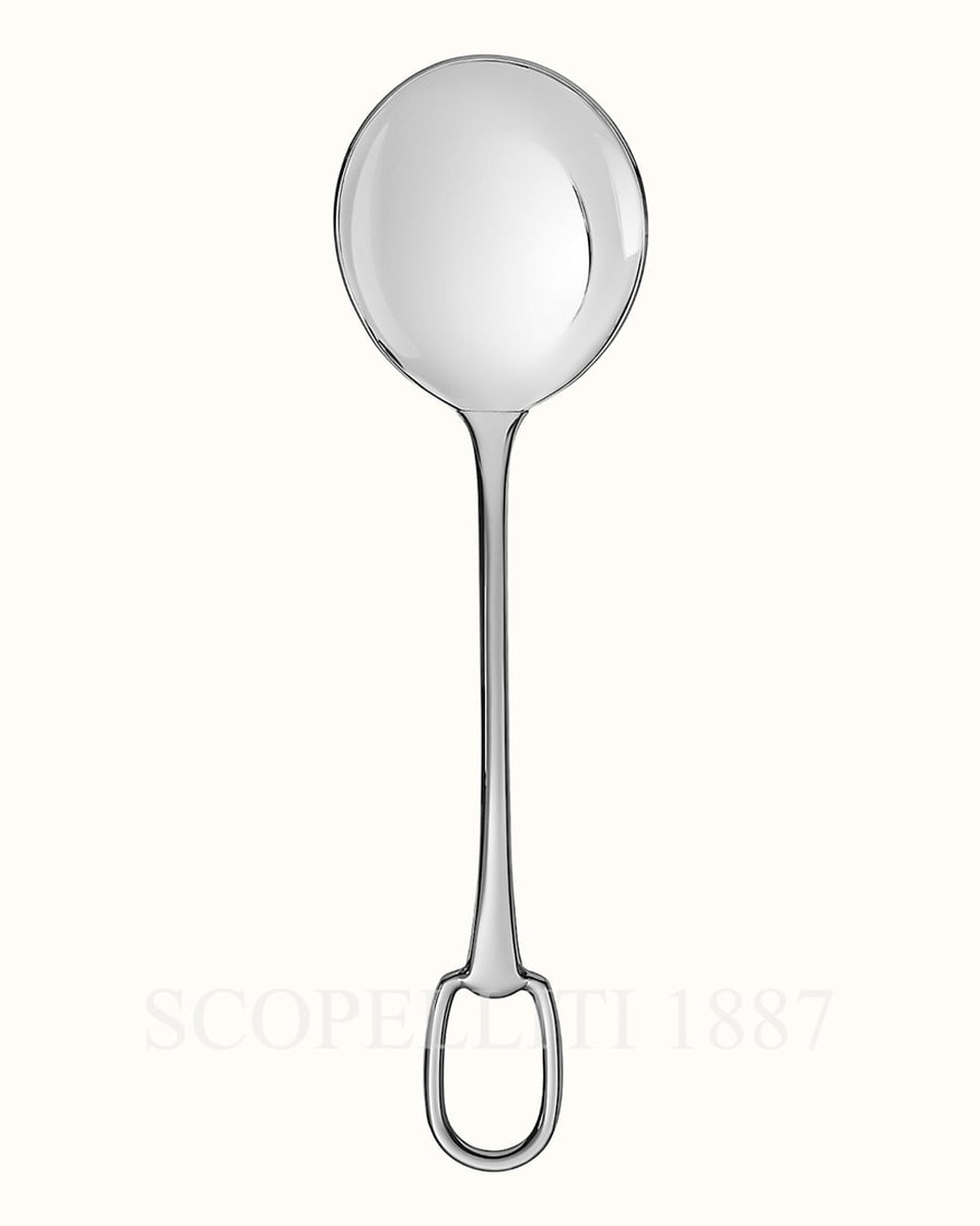 에르메스 Salad Serving Spoon Attelage Steel 006036P