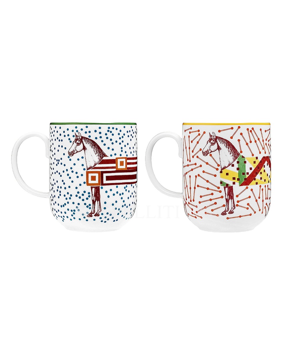 에르메스 Hippomobile Set of 2 Mugs 048331P