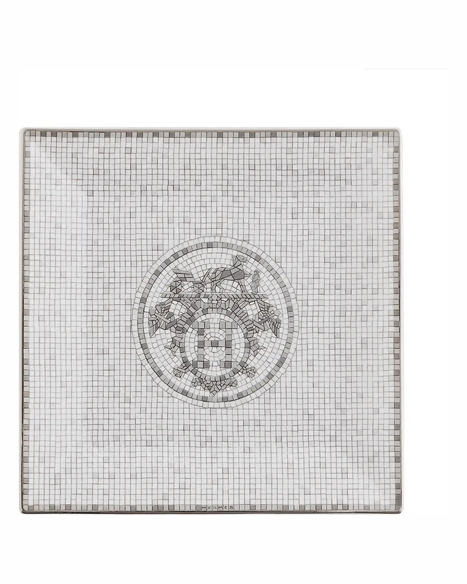 에르메스 Mosaique au 24 Platinum Square Plate N°3 035043P