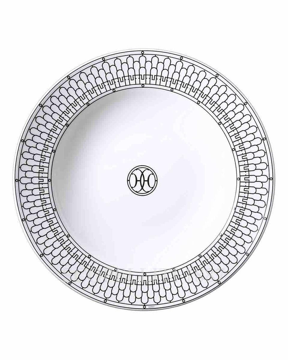 에르메스 H Deco Round Deep Platter 037026P