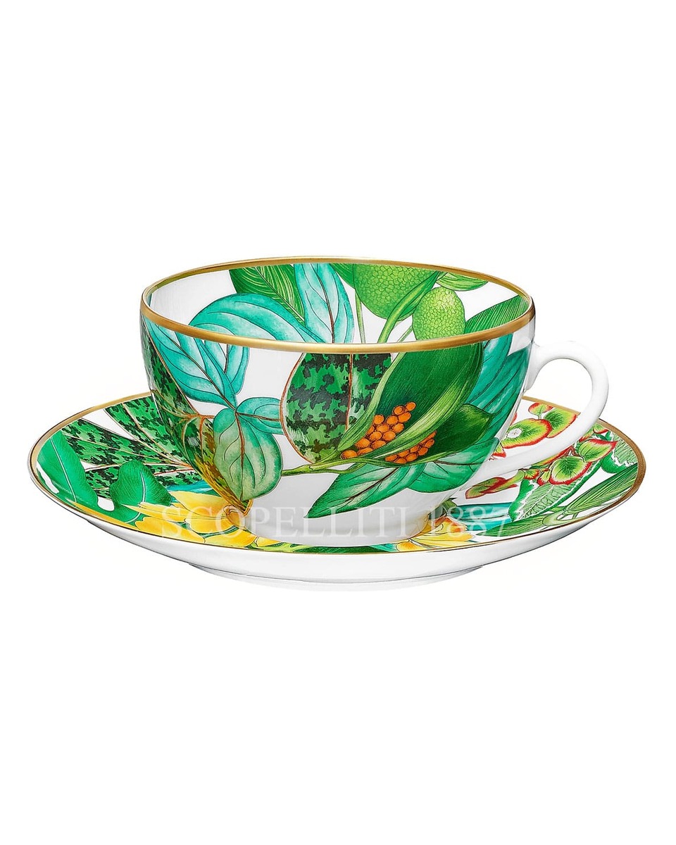 에르메스 Passifolia Breakfast Cup and Saucer - Set of 2 044015P