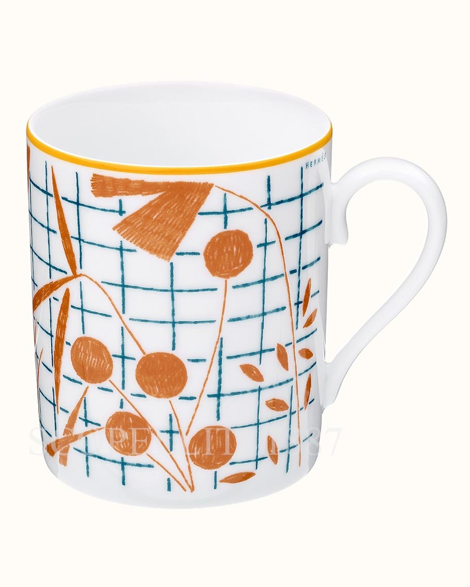 에르메스 A Walk in the Garden Mug Orange 043131P