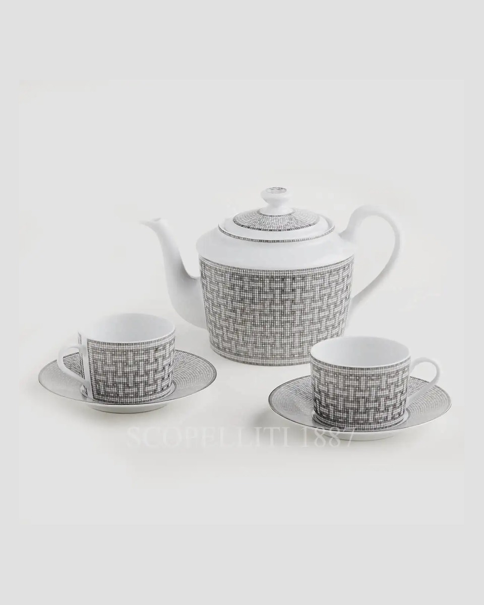에르메스 Mosaique au 24 Platinum Tea Set 035116P