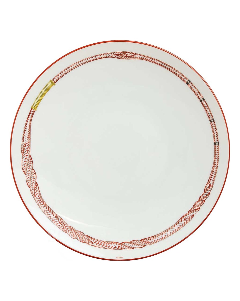 에르메스 Dinner Plate Tressages Equestres 057001P