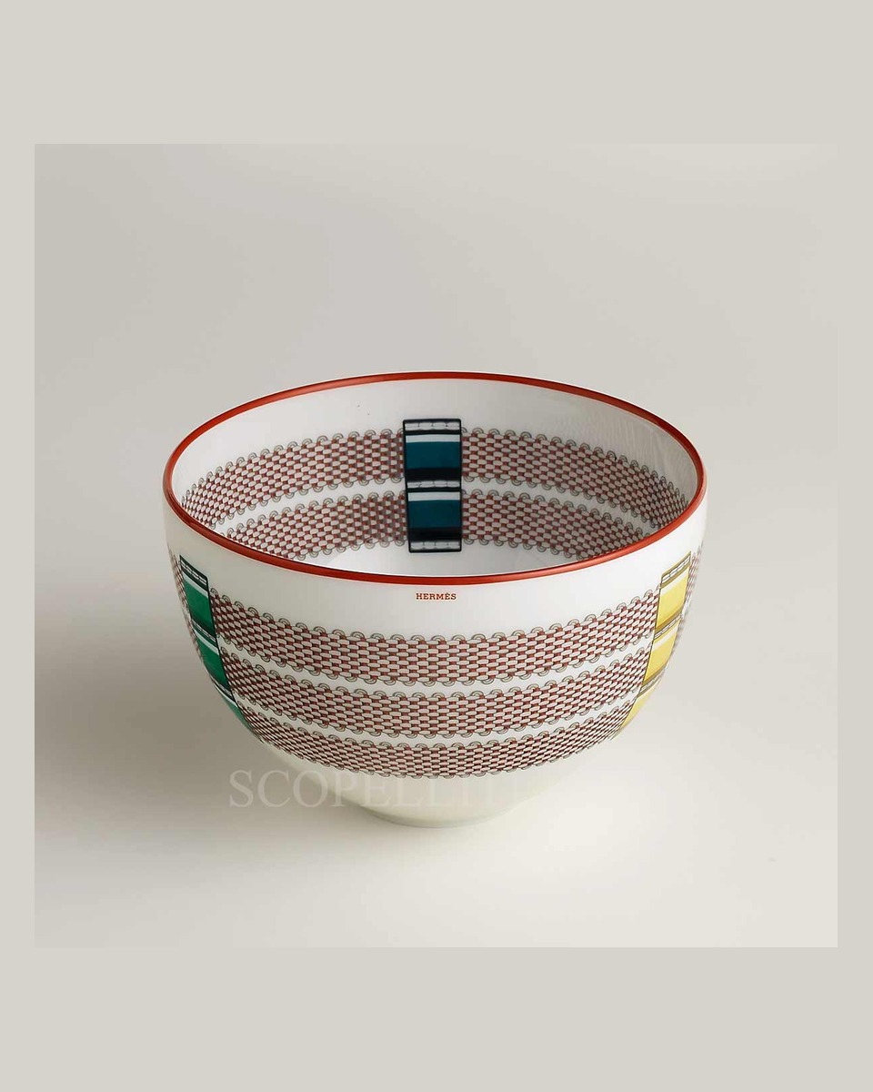 에르메스 Bowl Tressages Equestres 12 cm 057084P